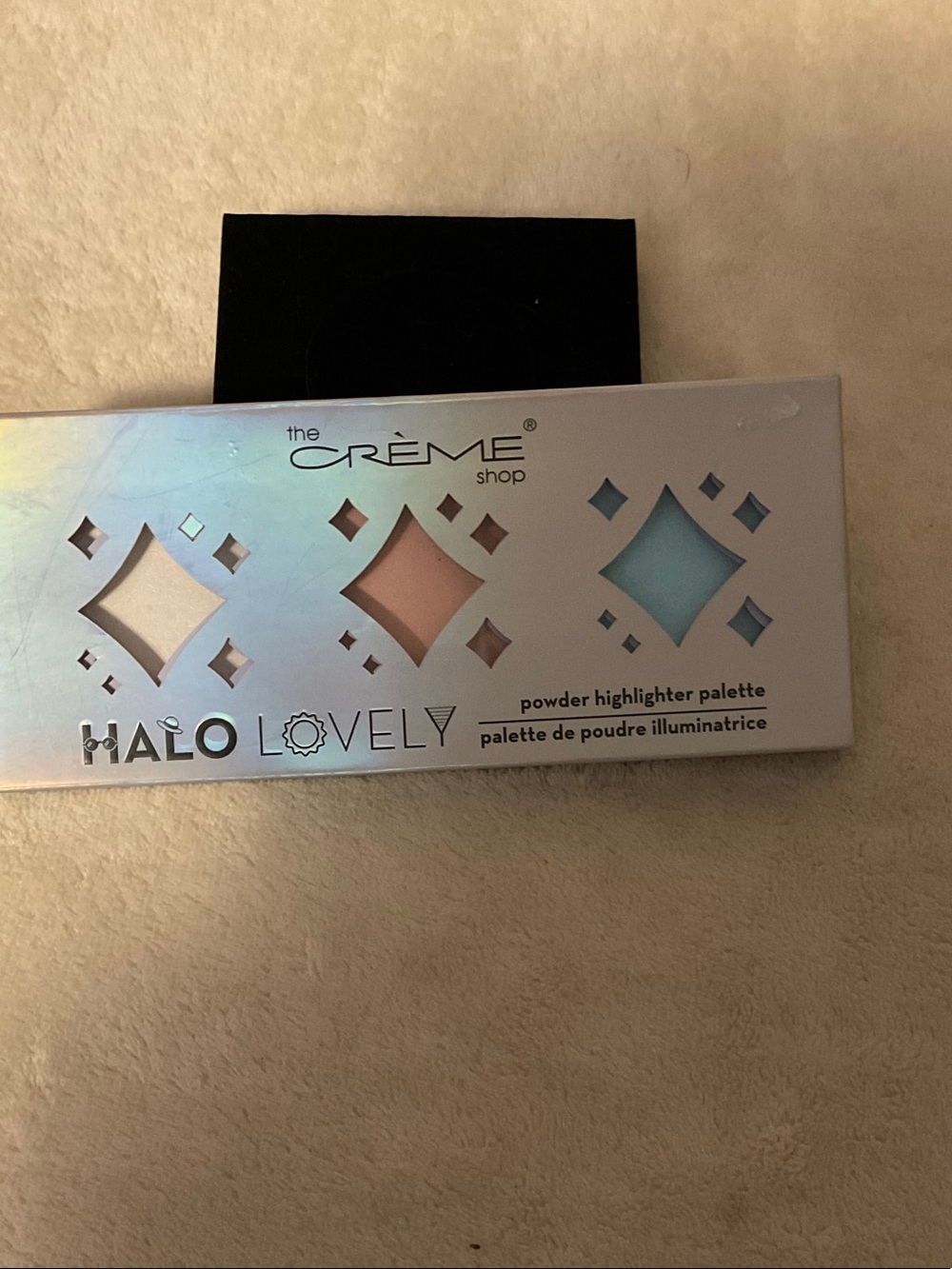 The Crème Shop Halo Lovely Powder Highlighter Palette - Pink, Blue, White